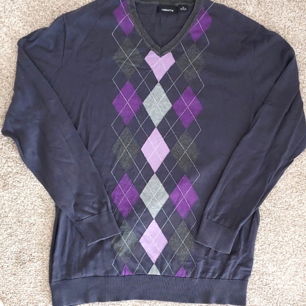 Liz Claiborne argyle sweater - Picture 1 of 4